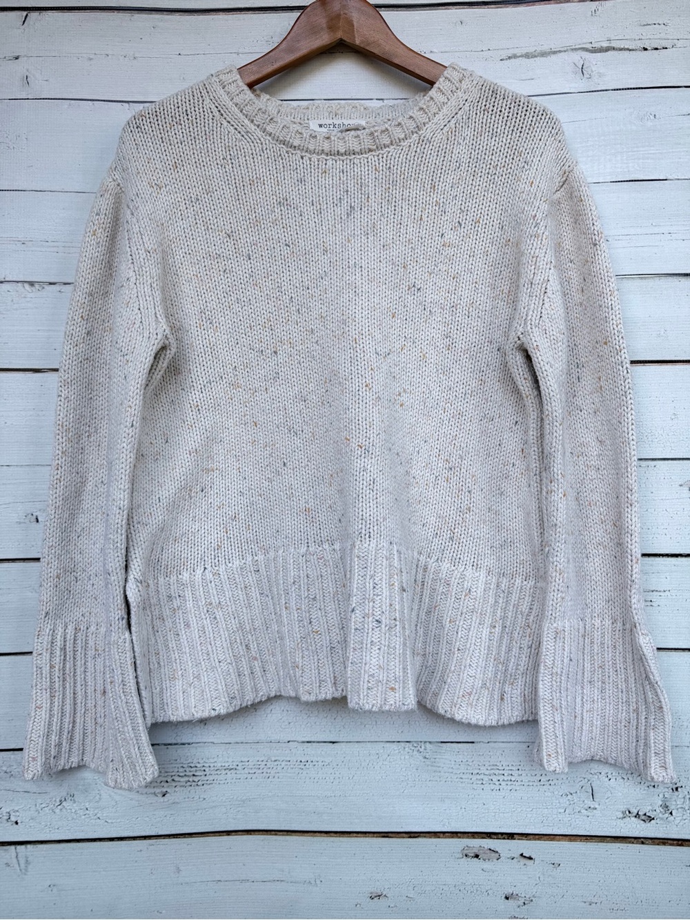 Workshop Republic Clothing Speckled Knit Crewneck Sweater Size Large